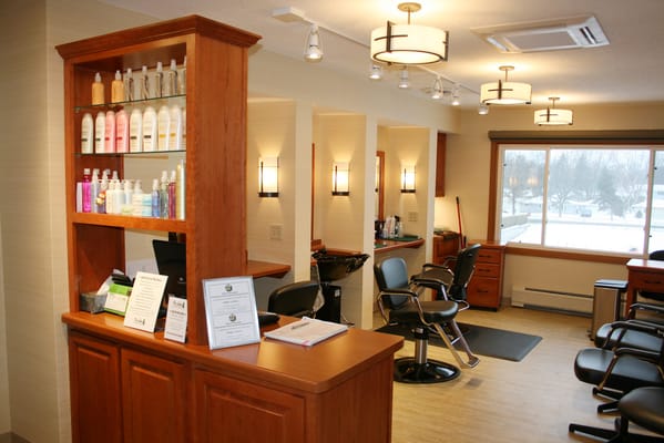 Interior view of a salon in a senior living facility