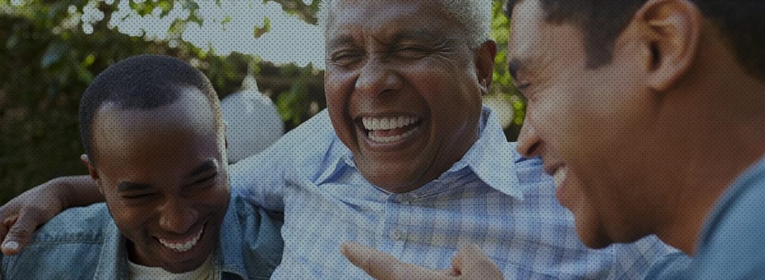 Group of happy individuals sharing a joyful moment