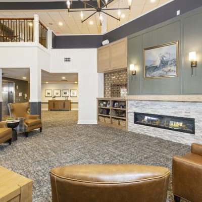 Cozy common area with seating and modern decor