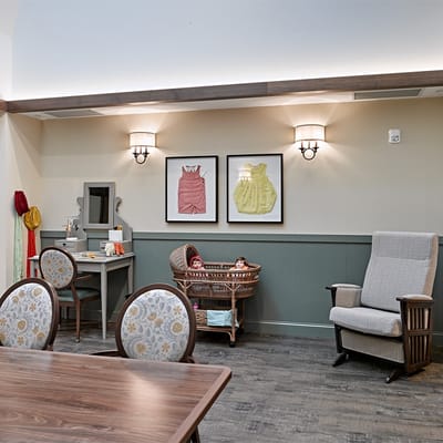 Cozy interior design of a resident's activity space