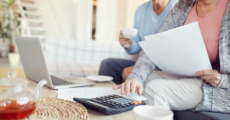 Residents engaging in financial planning together