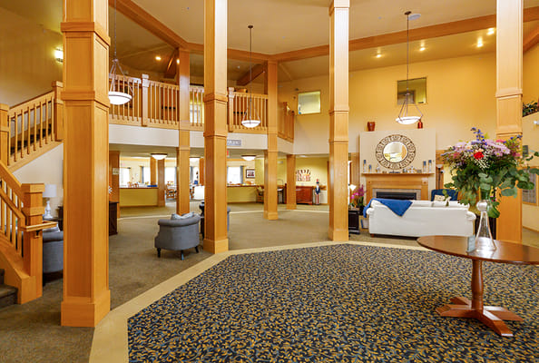 Bright and inviting common area with comfortable seating