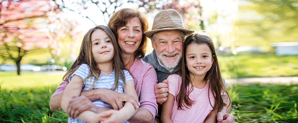 A family enjoying time together in a park