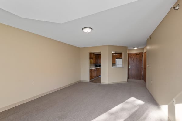 Spacious interior view of a resident room