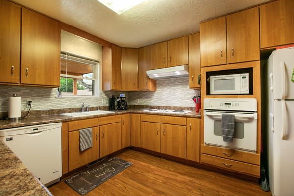 A well-equipped kitchen area in the facility