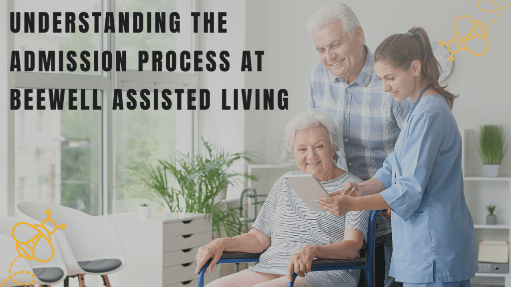 Staff assisting residents with the admission process.