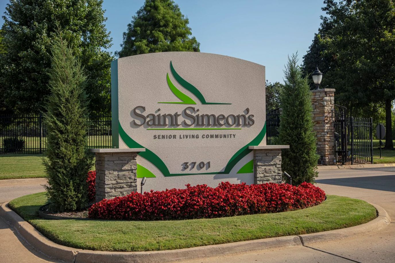 Exterior sign of Saint Simeon's Senior Community