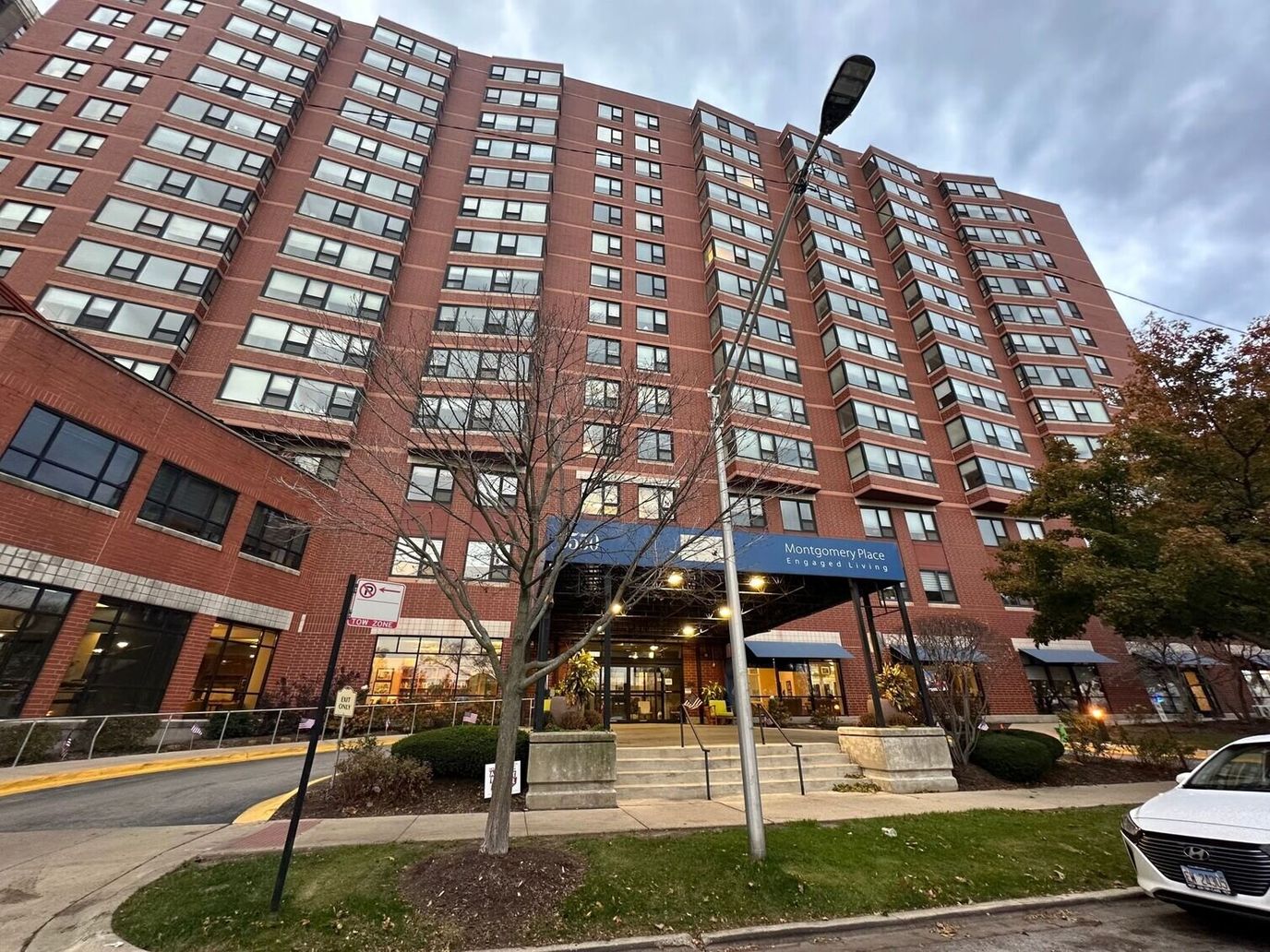 Exterior view of Montgomery Place, a senior living facility