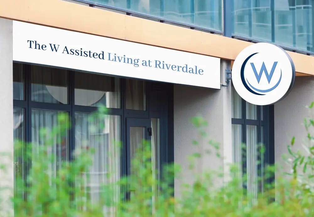 Facility signage for The W Assisted Living