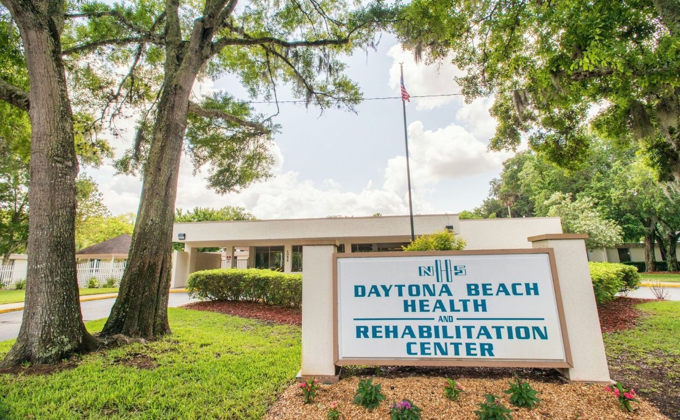 Exterior view of Daytona Beach Health and Rehabilitation Center sign
