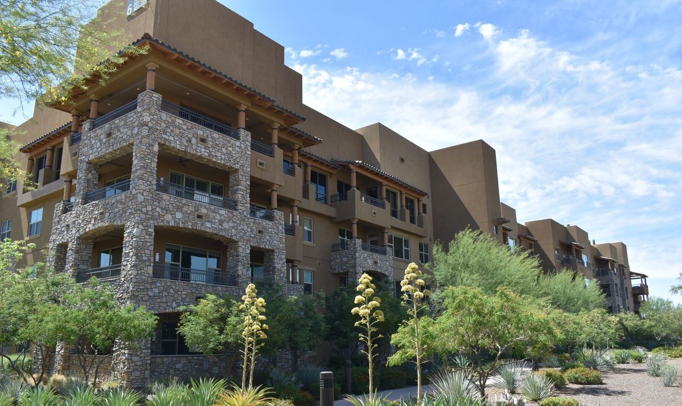 Exterior view of the Sagewood facility with landscaping