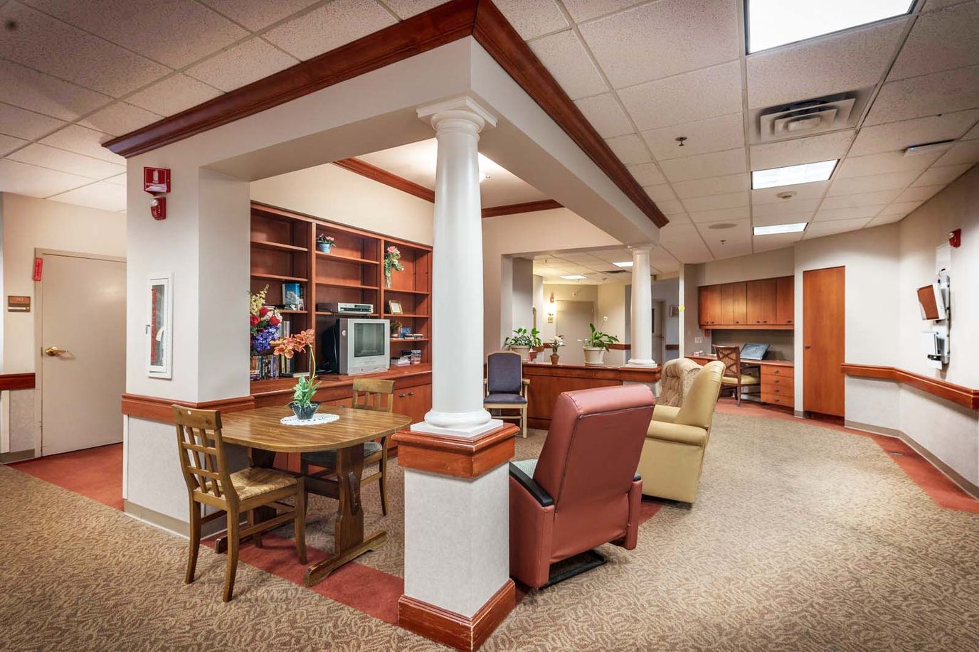 Interior common area with seating and decor