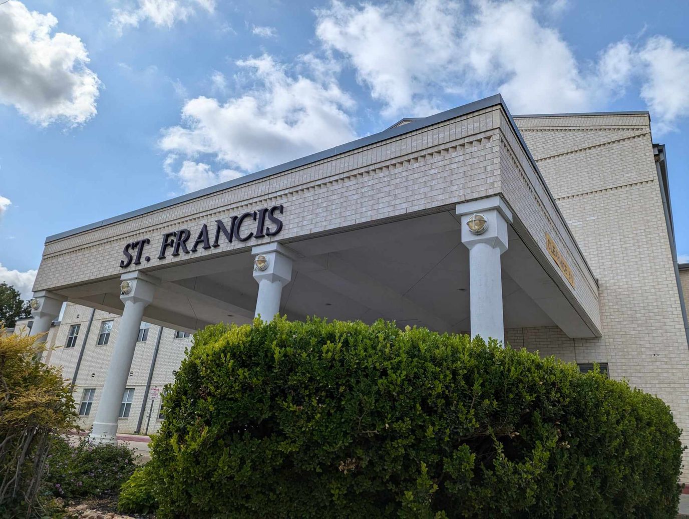 Exterior view of Saint Francis Nursing Home entrance