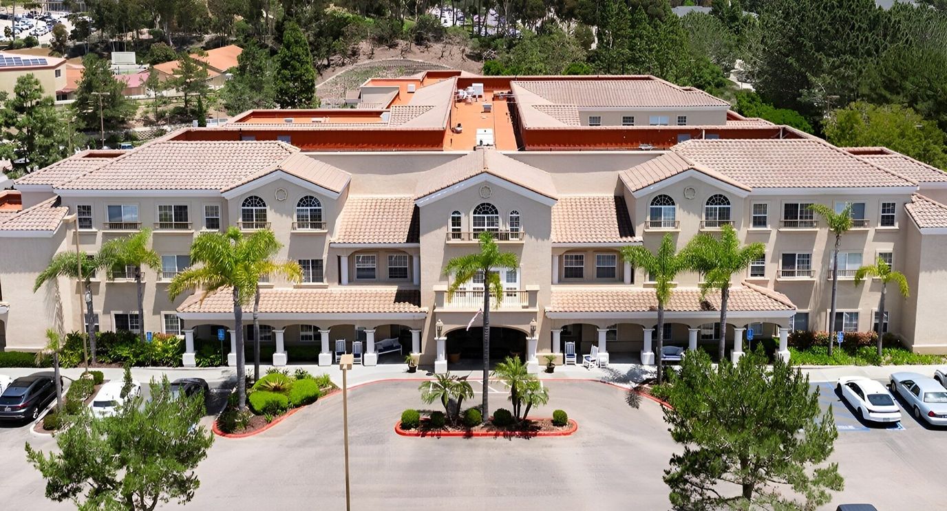 Aerial view of Torrey Pines Assisted Living facility