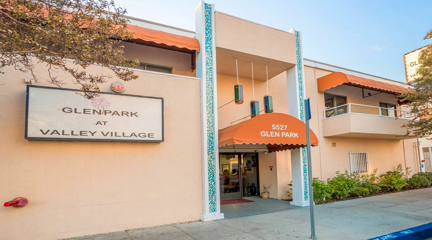 Exterior view of Glen Park at Valley Village entrance