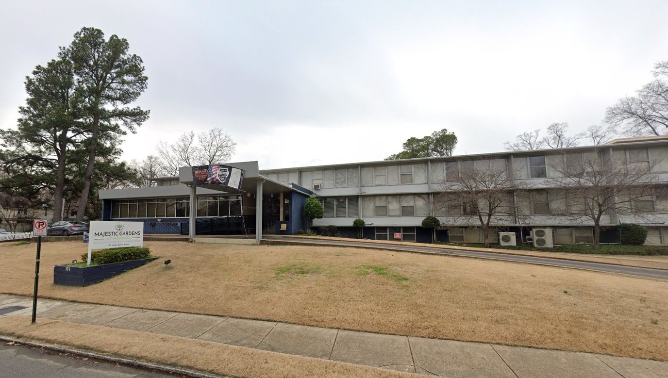 Exterior view of Majestic Gardens facility