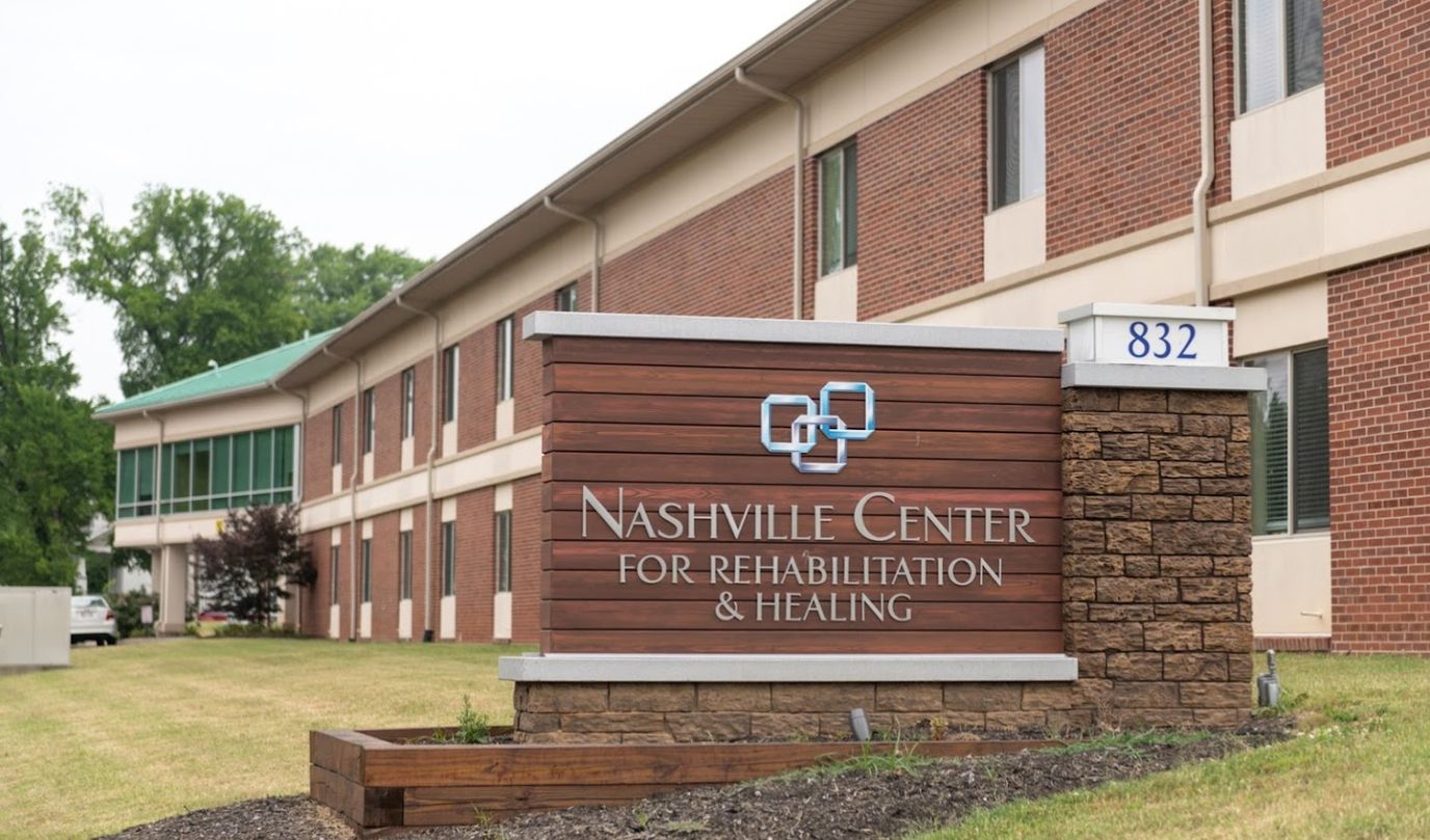 Exterior view of the Nashville Center for Rehabilitation and Healing sign