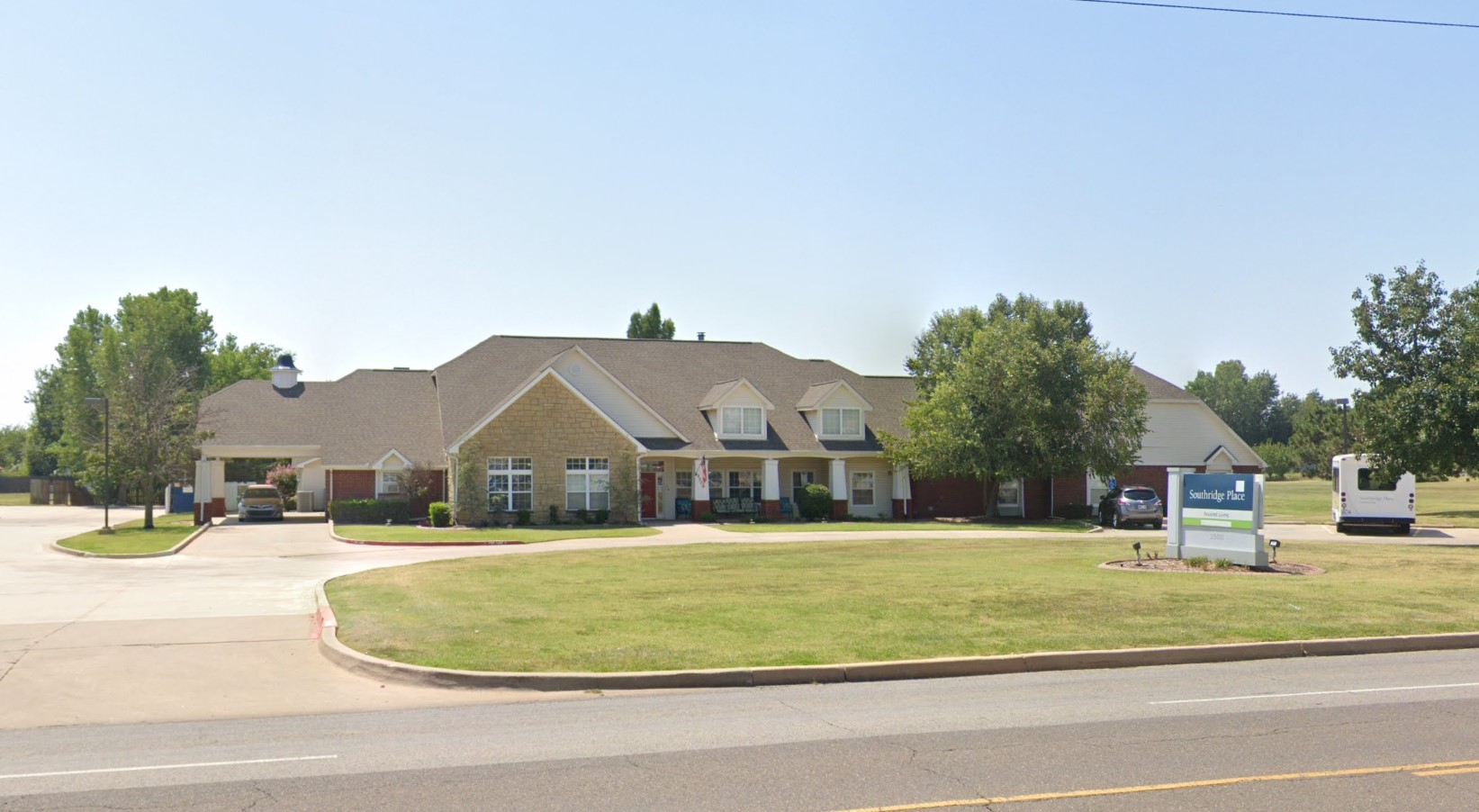 Exterior view of Southridge Place assisted living facility