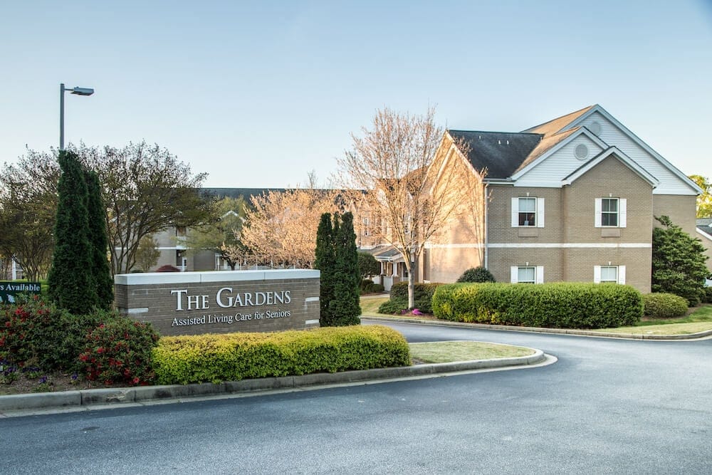 Exterior view of The Gardens at Eastside assisted living facility