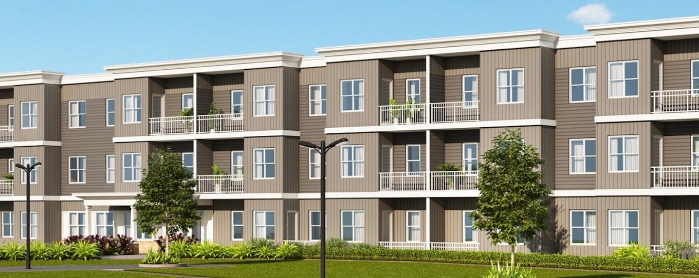 Exterior view of a senior living facility building