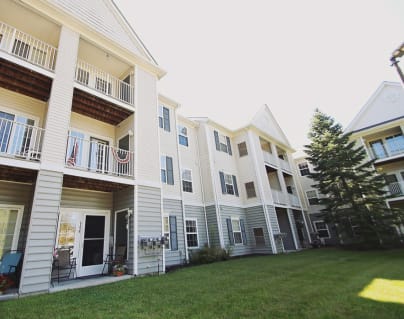 Exterior view of a senior living facility building