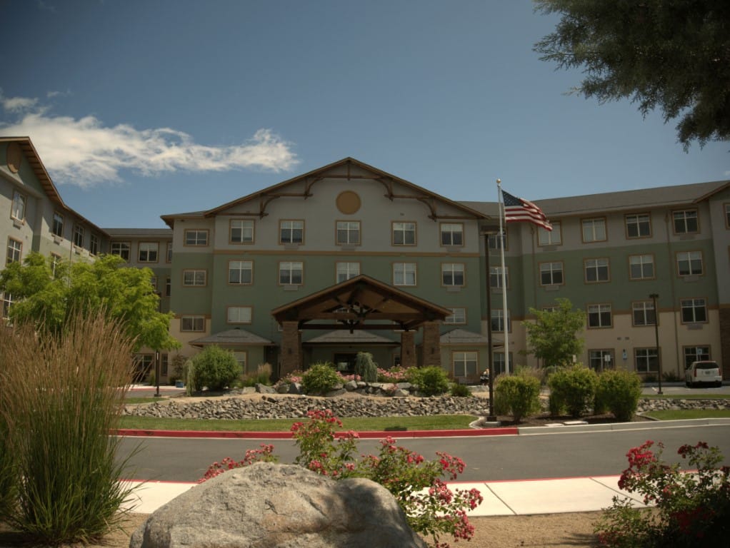 Exterior view of Mountain Lakes Estates with landscaping