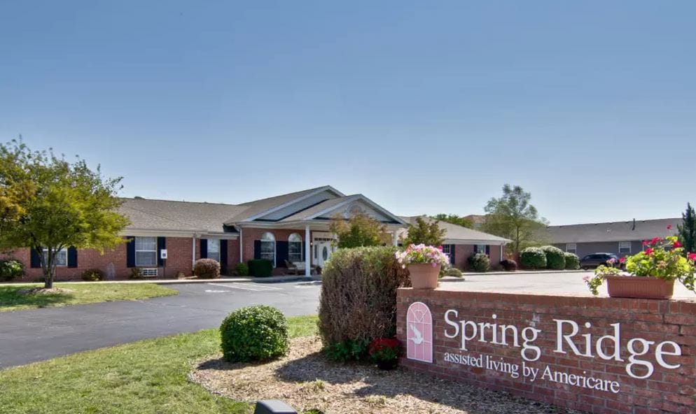 Exterior view of Spring Ridge assisted living facility
