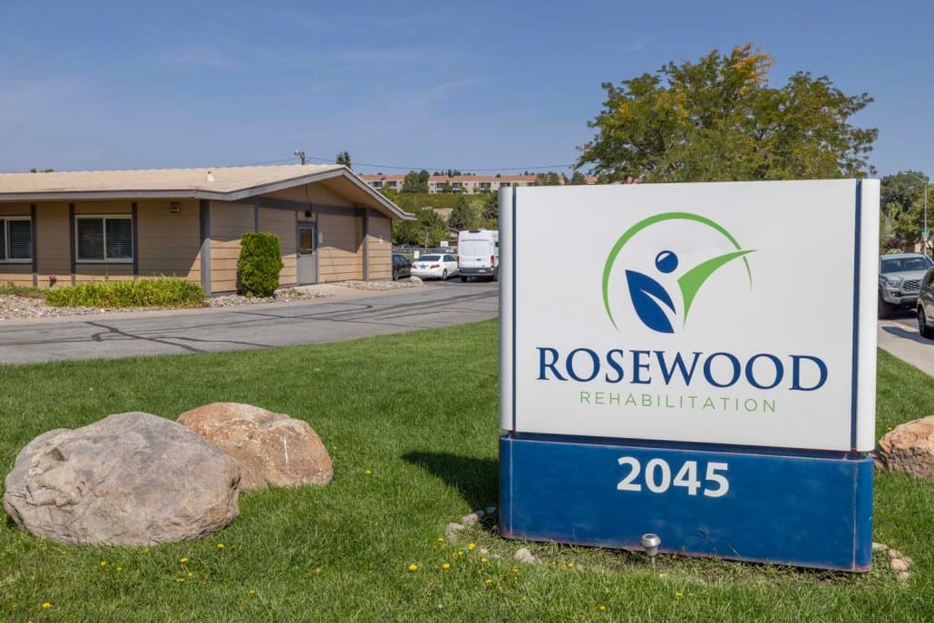 Exterior sign of Rosewood Rehabilitation Center