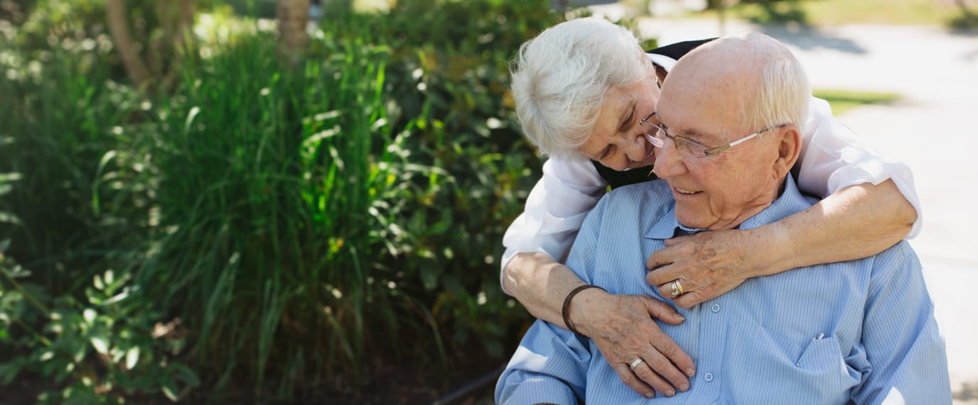 Senior couple enjoying time together outdoors