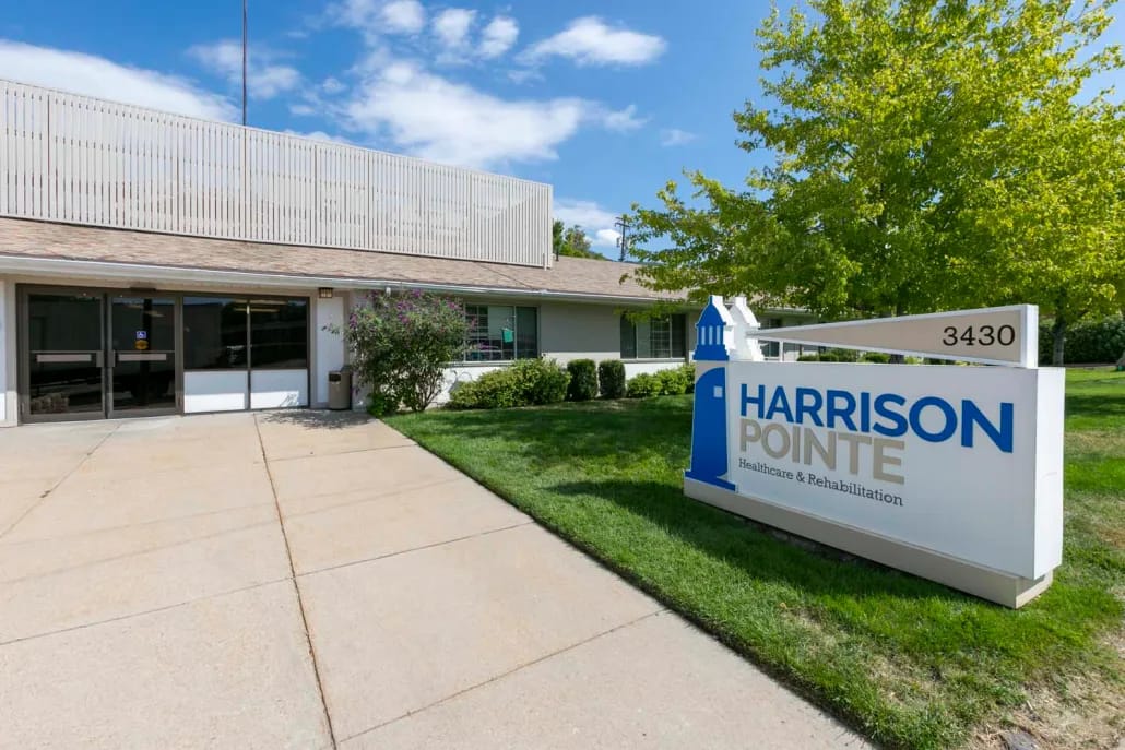 Building exterior of Harrison Pointe Healthcare