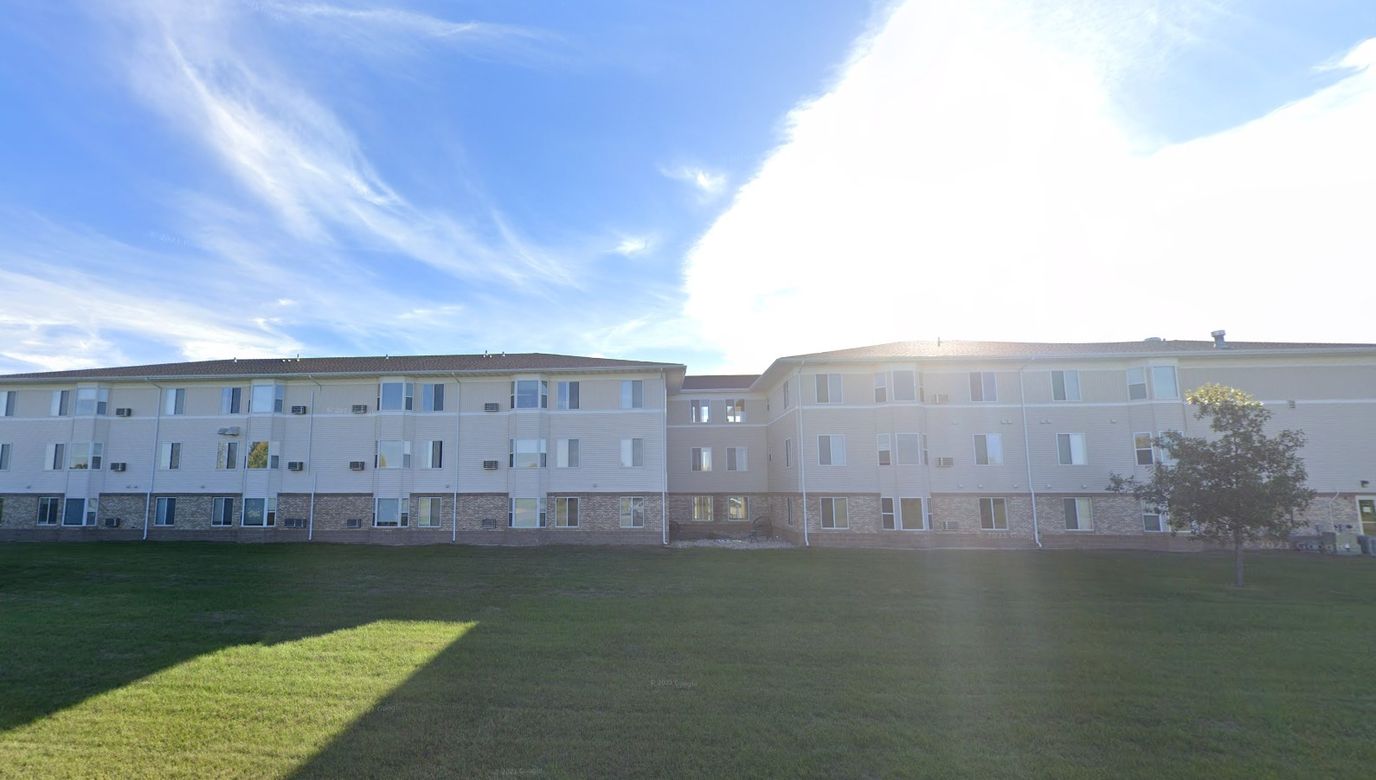 Exterior view of a senior living facility building