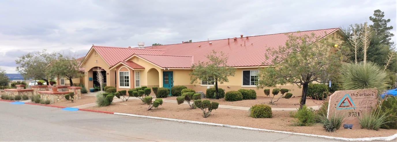 Exterior view of The Arbors at Vista Living Care facility