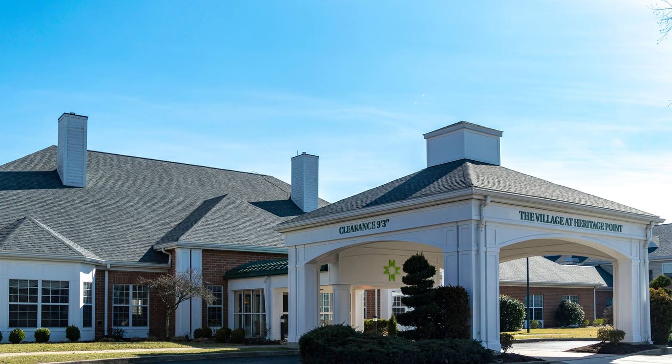 Exterior view of The Village at Heritage Point entrance