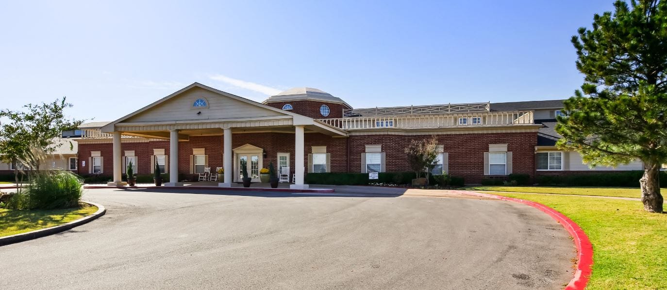 Exterior view of the facility entrance and landscaping
