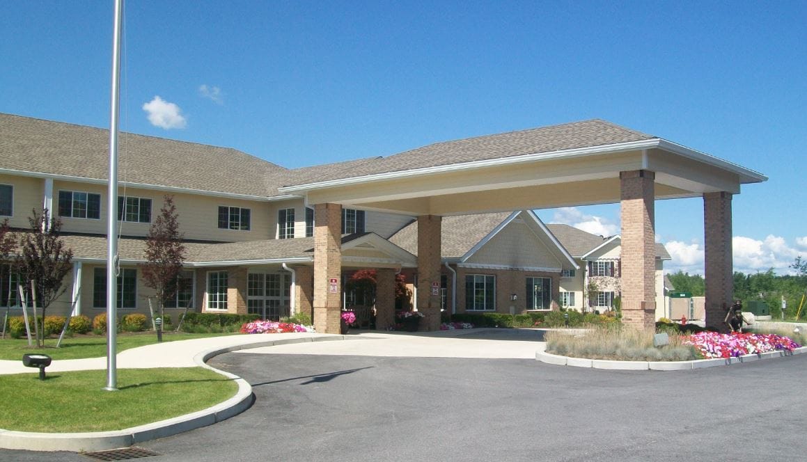 Exterior view of Winterberry Heights Senior Living facility