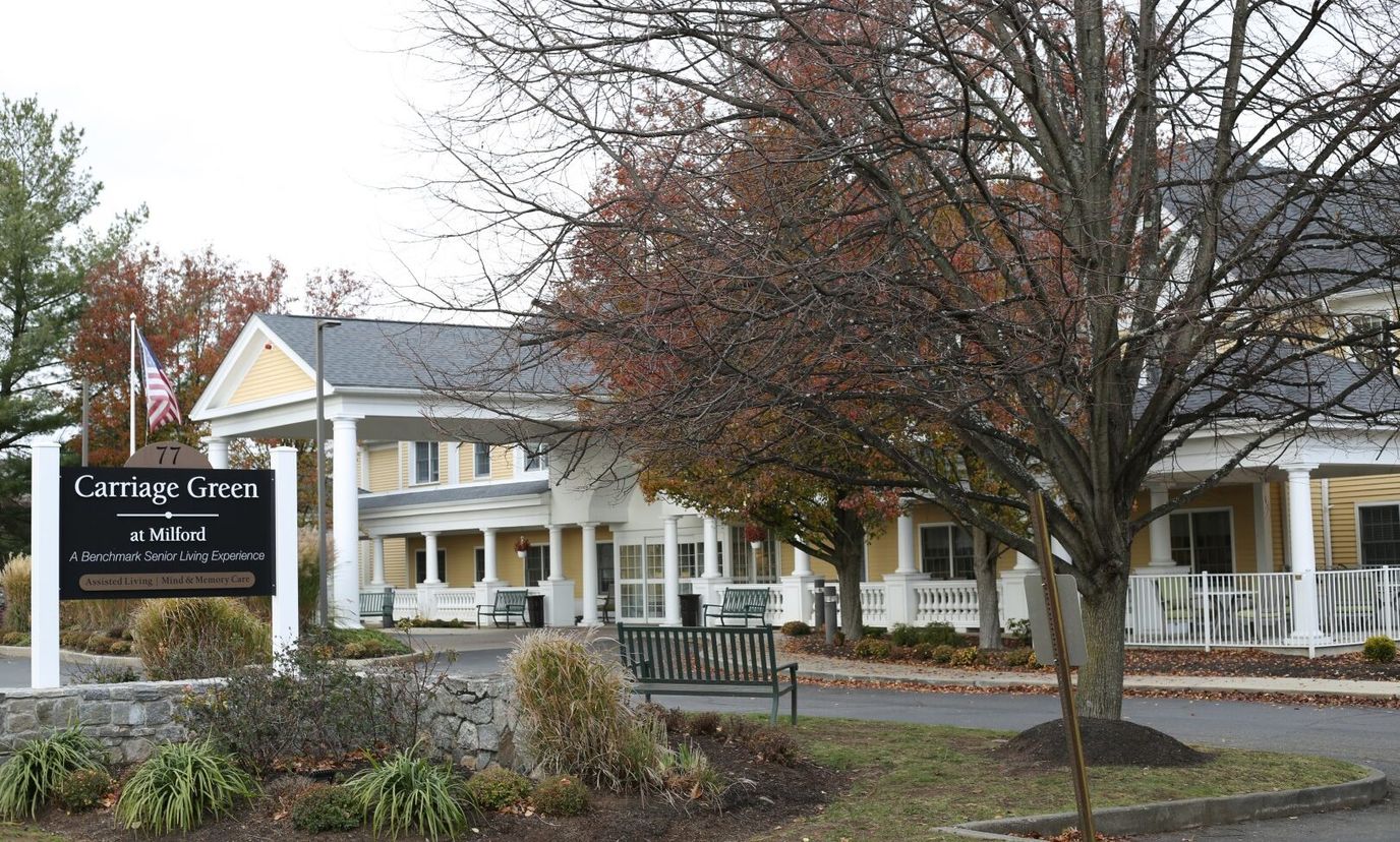 Exterior view of Carriage Green at Milford building
