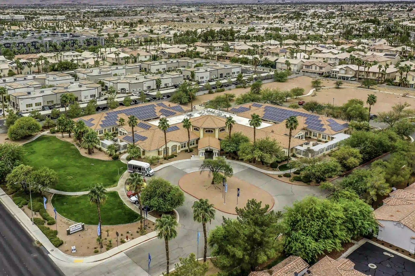 Aerial view of Pacifica Senior Living Spring Valley campus