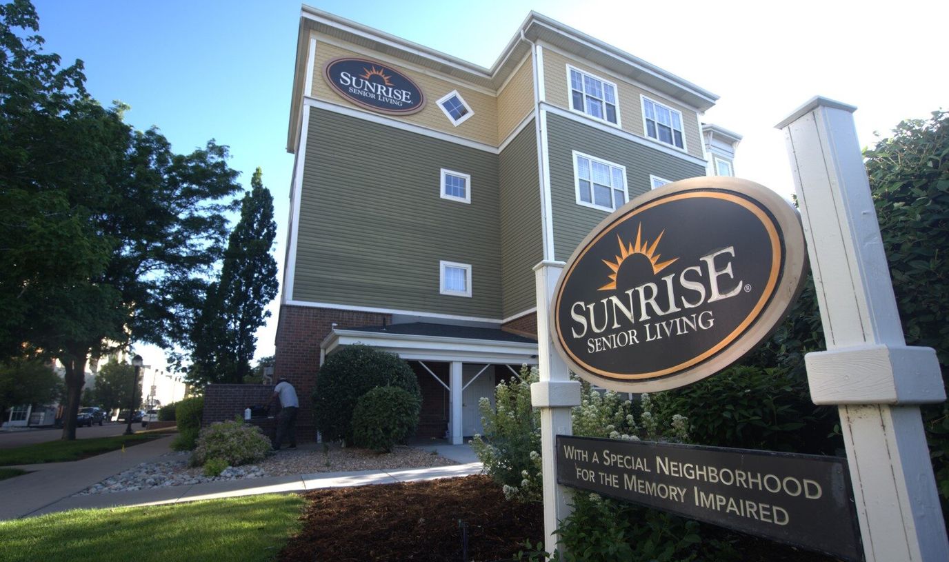 Exterior view of Sunrise Senior Living facility