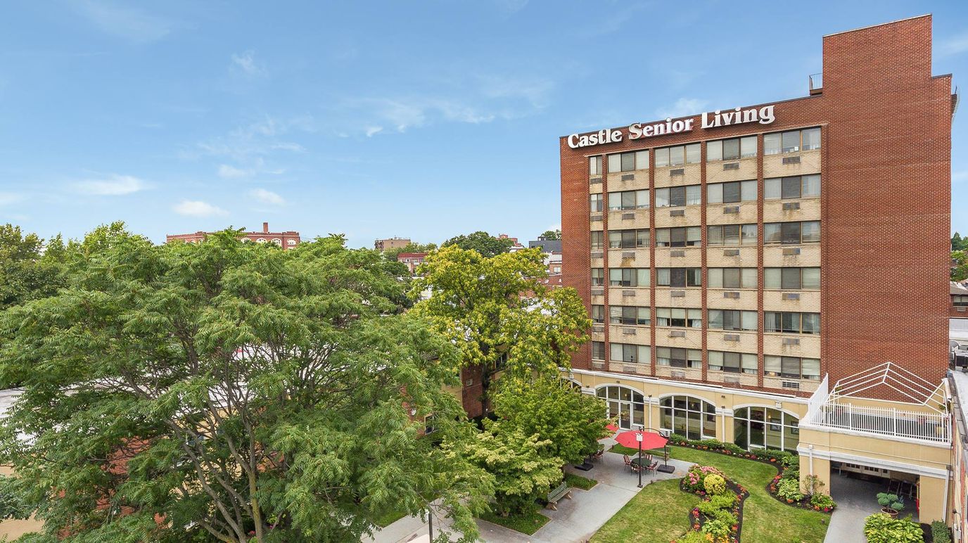 Exterior view of Castle Senior Living facility