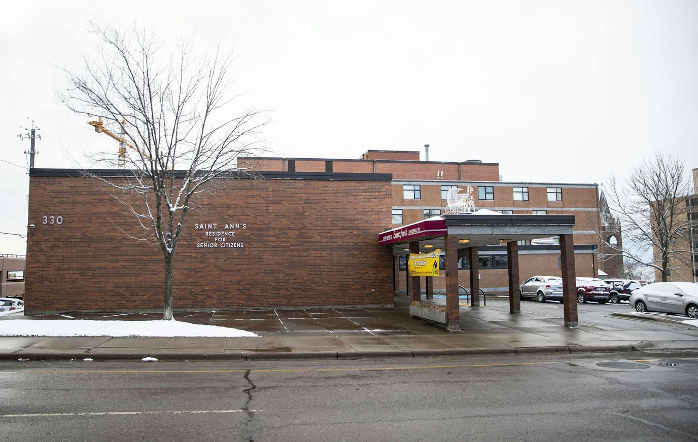 Exterior view of St. Ann's Residence showing the entrance
