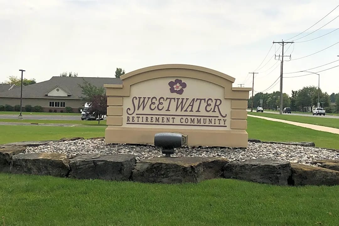 Exterior view of Sweetwater Retirement Community sign