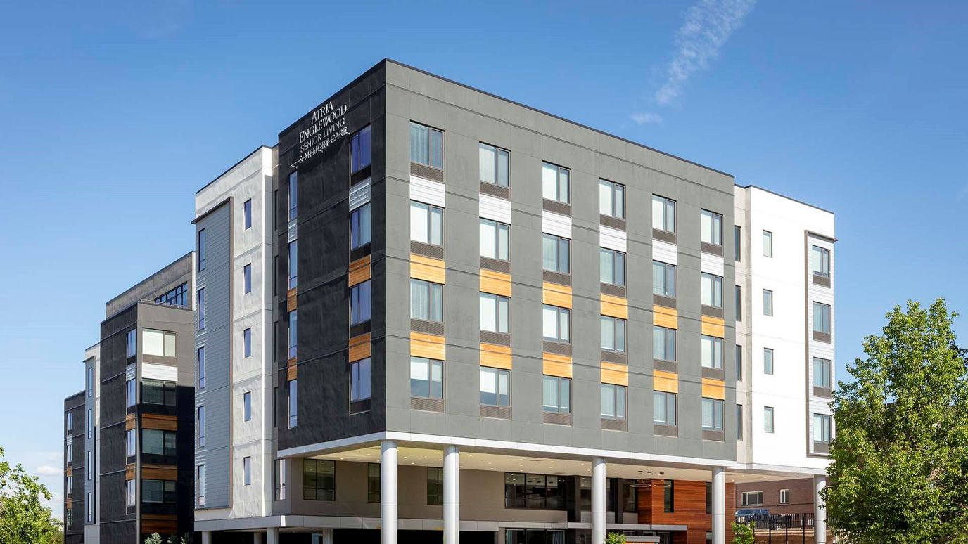 Exterior view of The Belleview Senior Living facility
