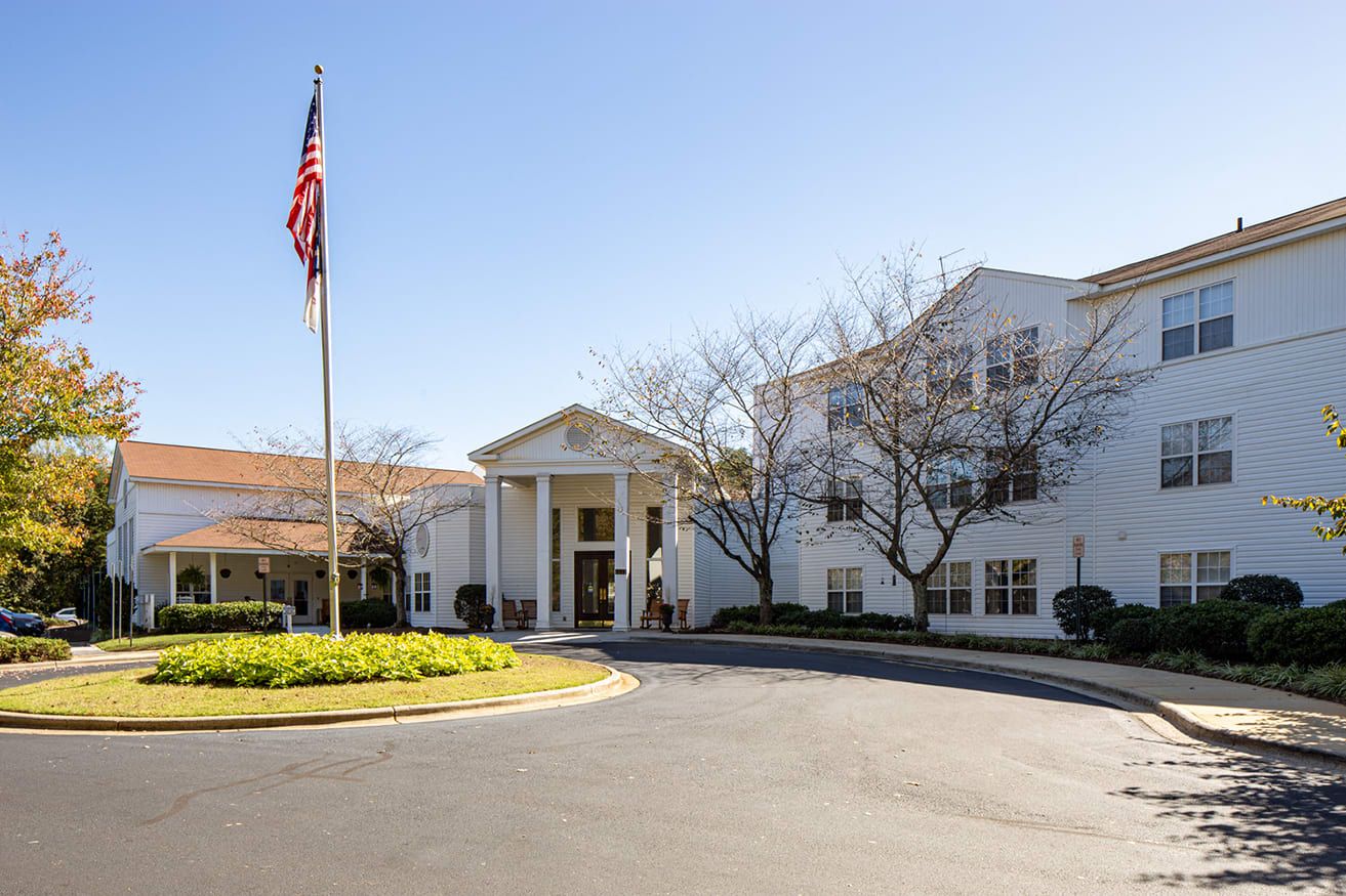 Exterior view of the assisted living facility entrance