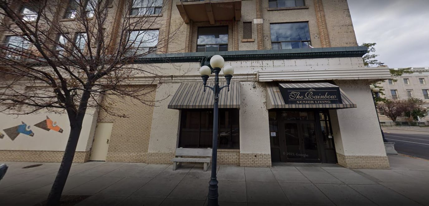Exterior view of The Rainbow Senior Living building