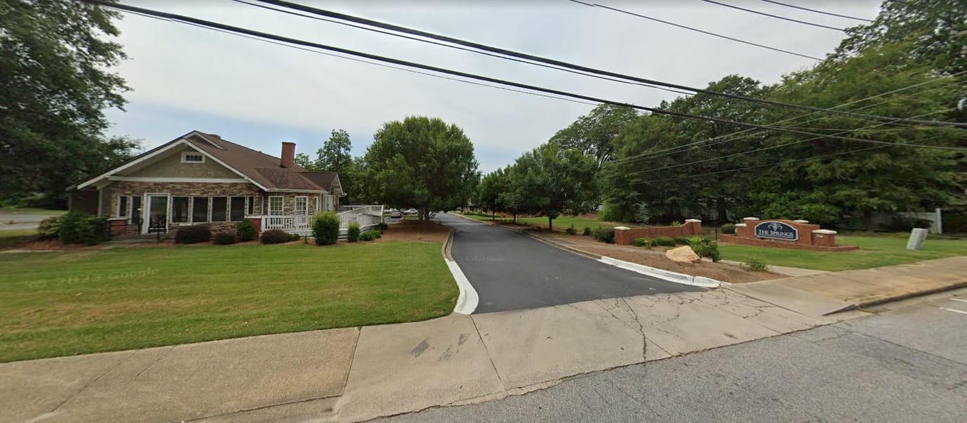 Entrance view of The Springs at Simpsonville facility