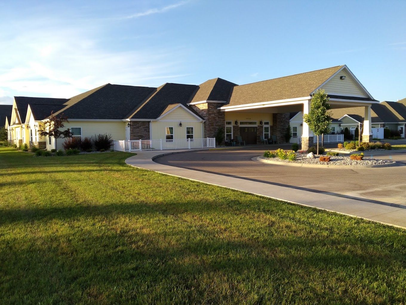 Exterior view of Vicinia Gardens showcasing the building and landscaping.