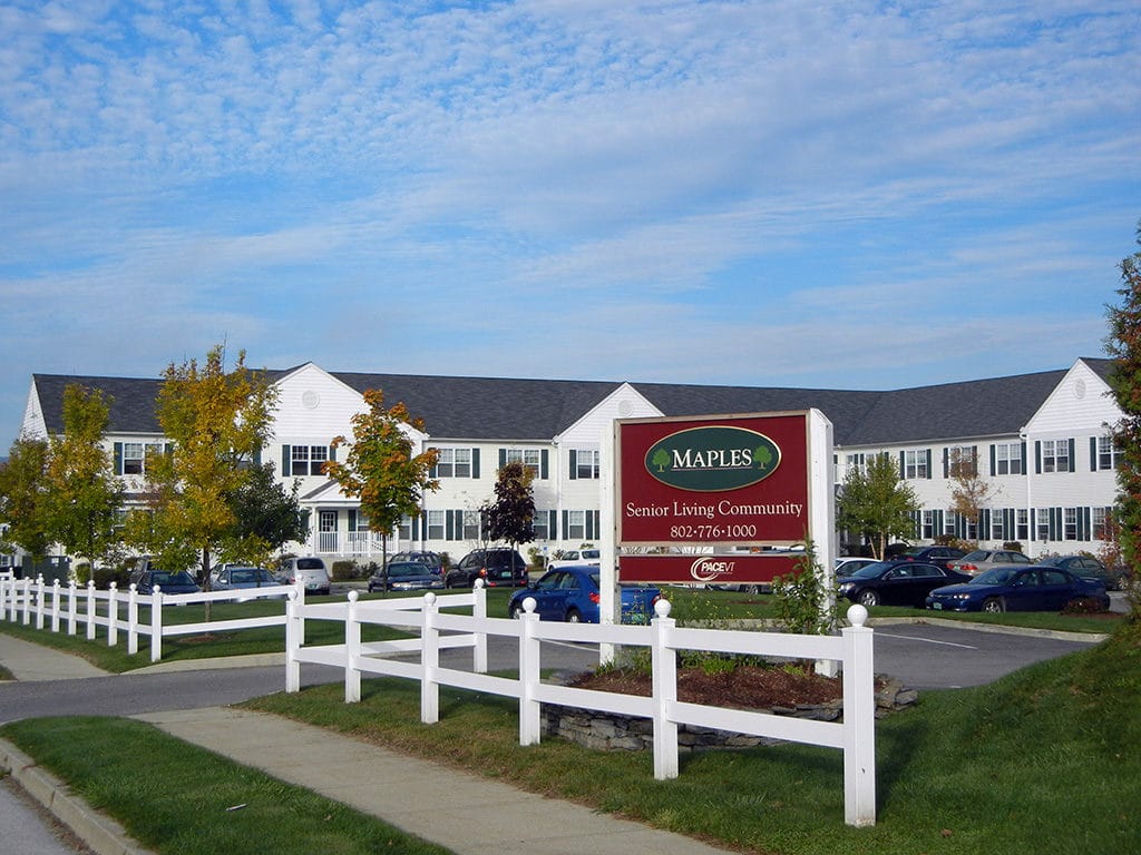 Exterior view of Maples Senior Living Community