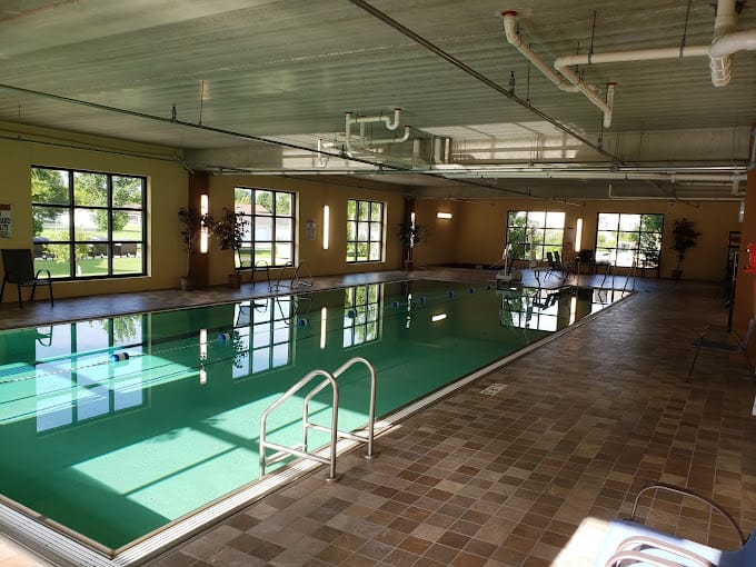 Indoor swimming pool with natural light