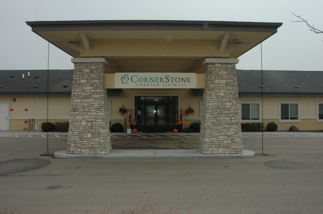 Front entrance of Cornerstone Senior Living facility