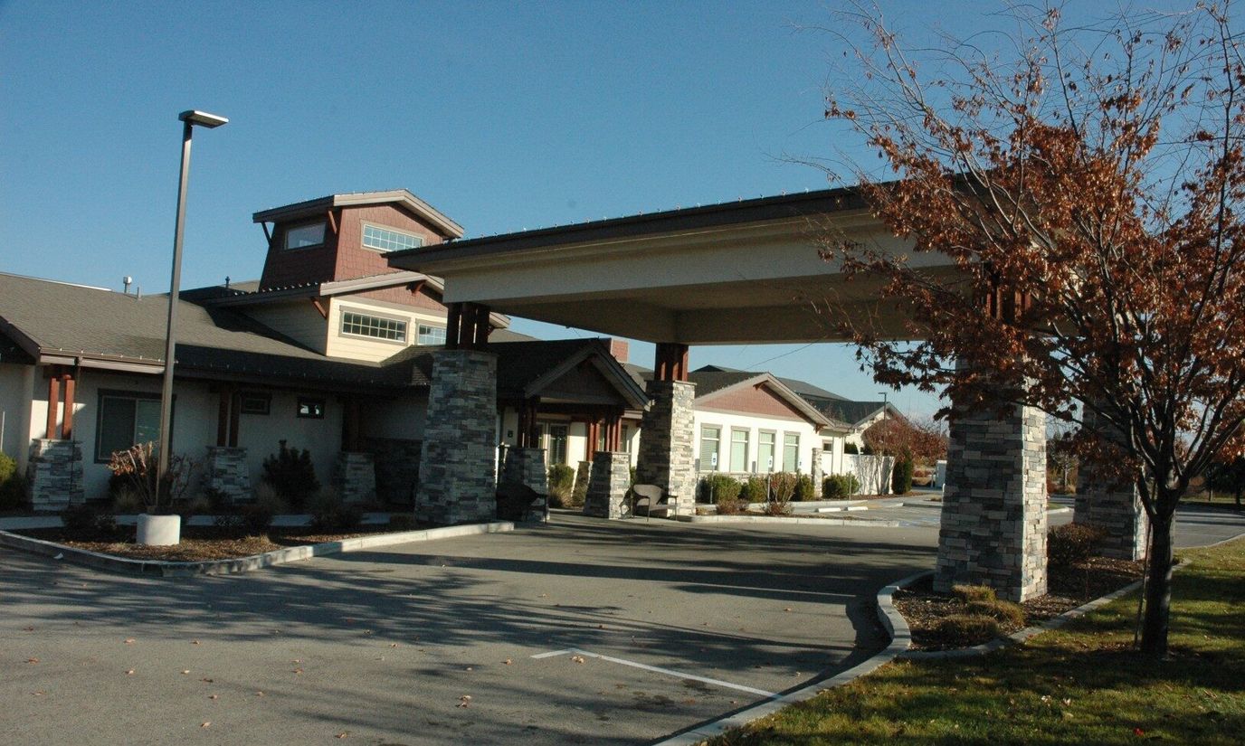 Exterior view of Foxtail Senior Living entrance